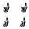 Service Caster 3'' Semi Steel Swivel 1-1/4'' Expanding Stem Caster Set 2 Total Lock Brakes, 4PK SCC-EXTTL20S315-SSR-2-S-2-114 - alternate 1